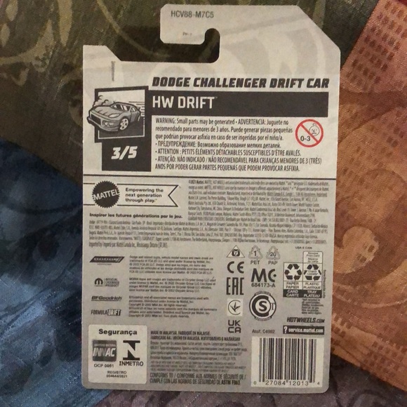 🛍️5/$20🛍️BNIB Mattel Hotwheels, Dodge Challenger Drift Car. - Picture 3 of 3
